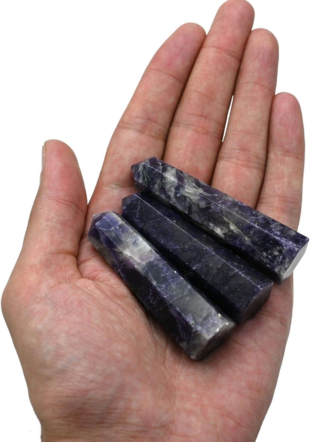 Amazing Gemstone Lepidolite Crystal Towers ~ Natural Healing Crystal Point Obelisk for Reiki Healing and Crystal Grid (3- Inch)