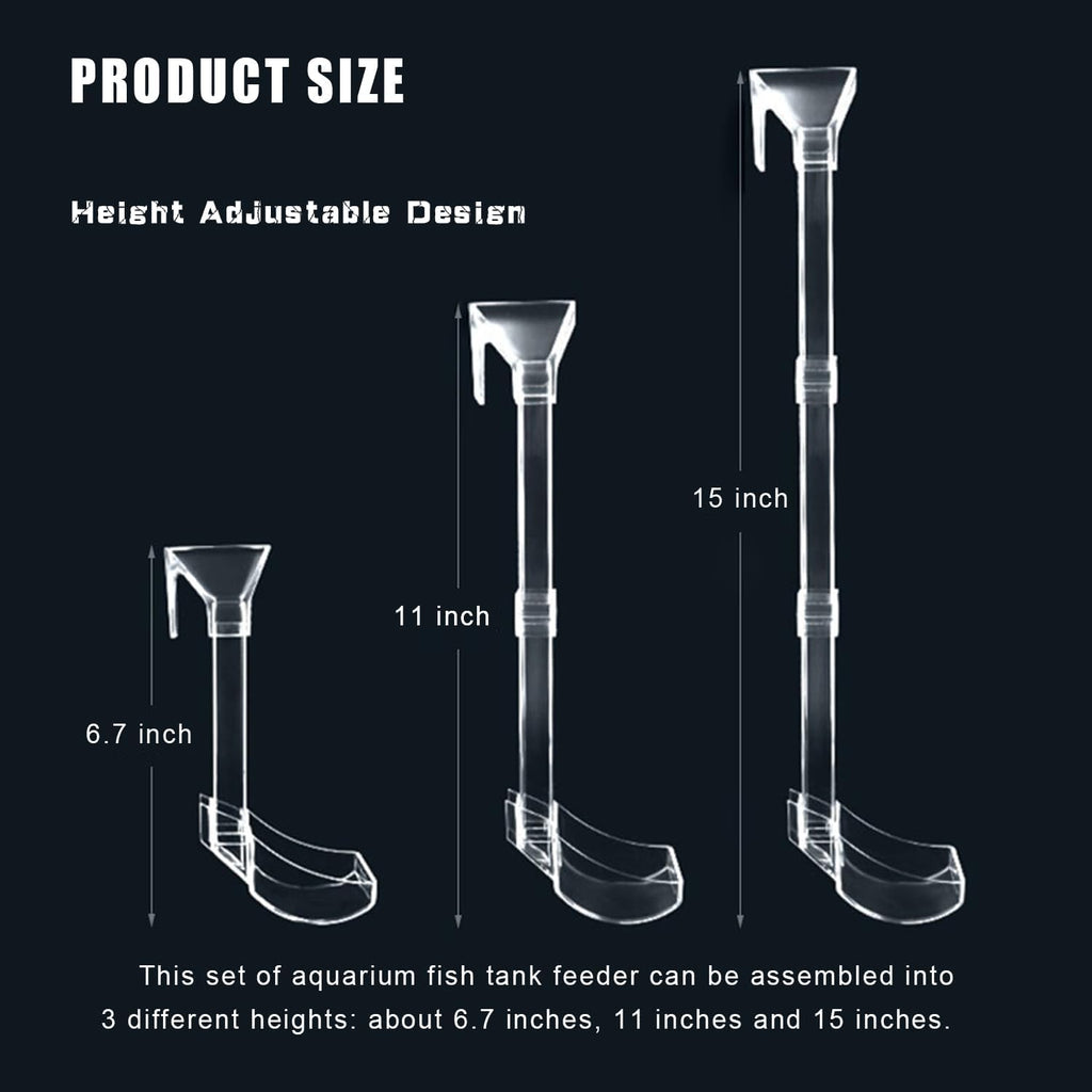 Aquarium Fish Shrimp Feeding Dish Set, Transparent Shrimp Feeding Tube, Fish Tank Feeding Supplies with Feeding Ring Cleaning Brush