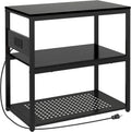 Livofloral 20-29 Gallon Fish Tank Stand with Power Outlets, 3-Tier Metal Aquarium Stand, Breeder Reptile Tank Stand with Shelf for Home Office, 660LBS Capacity, 29.5 x 15.8 x 30.1 inches, Black