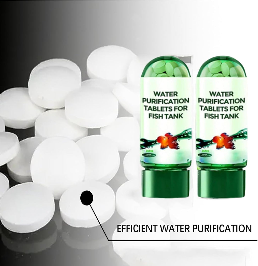 Powerful Aquarium Water Purification Tablet,Water Purification Tablets for Fish Tank,Remove All Kinds of Turbidity from Fish TankWater (4PC)