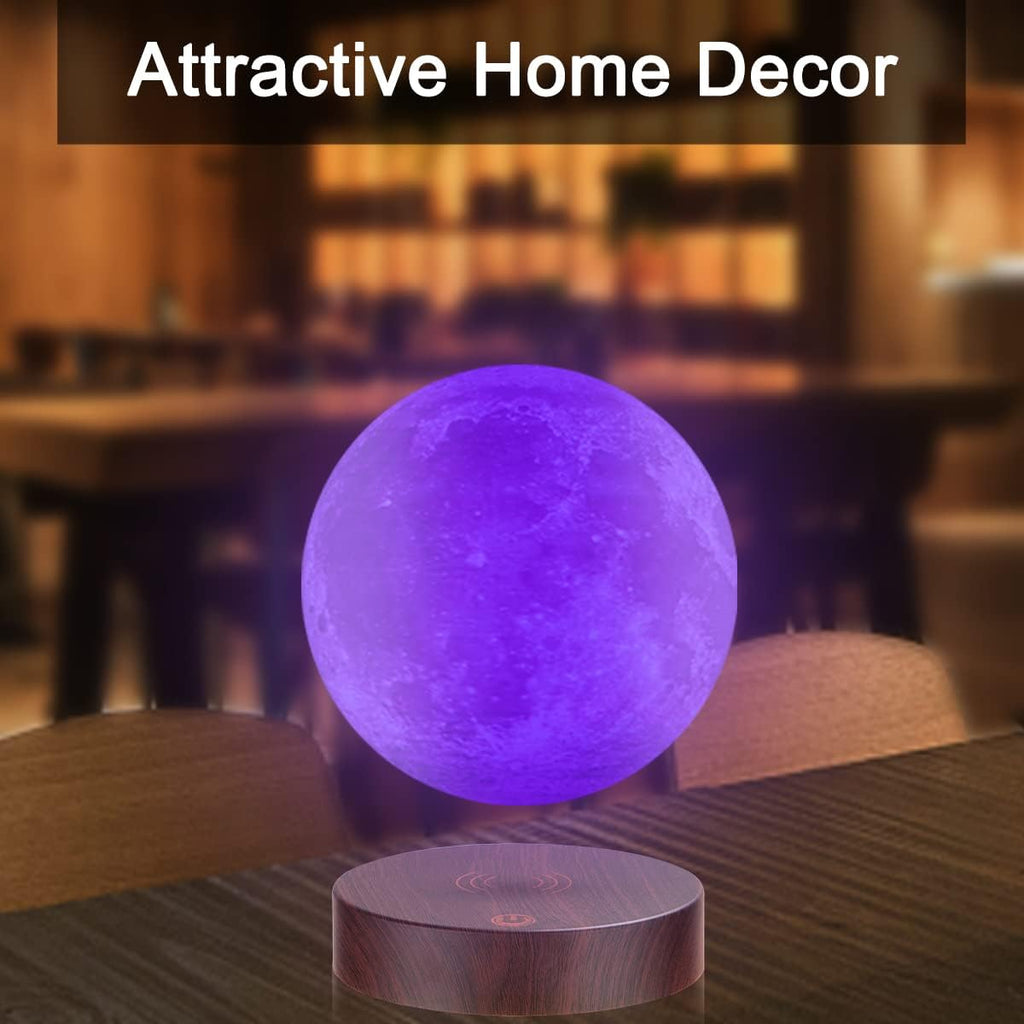VGAzer Levitating Moon Lamp,Floating and Spinning in Air Freely with 3D Printing Moon Lamp Has 16 Colors Modes with Remote for Unique Gifts,Christmas,Room Decor,Night Light,Office Desk (16 Colors)