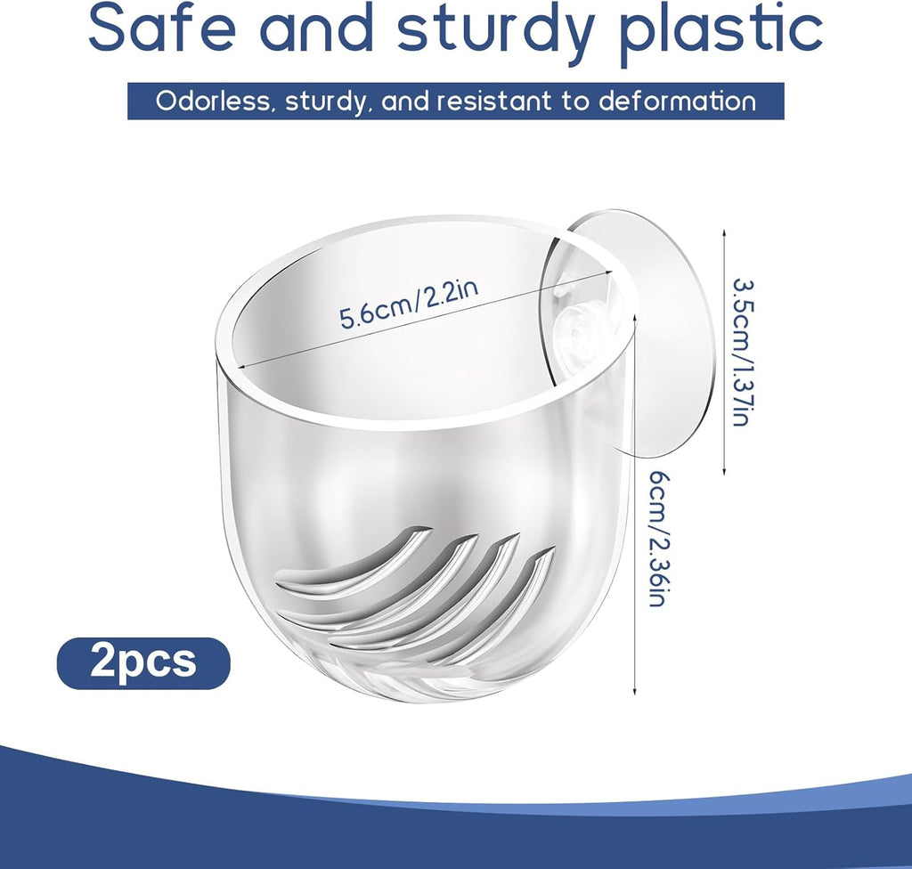 2Pcs Aquarium Plant Holder Suction Cup Planter Fish Tank Plant Pots Clear Acrylic Aquatic Plants Pot Aquarium Plants Cup for Fish Tank Aquascape Decorations Water Culture Decor