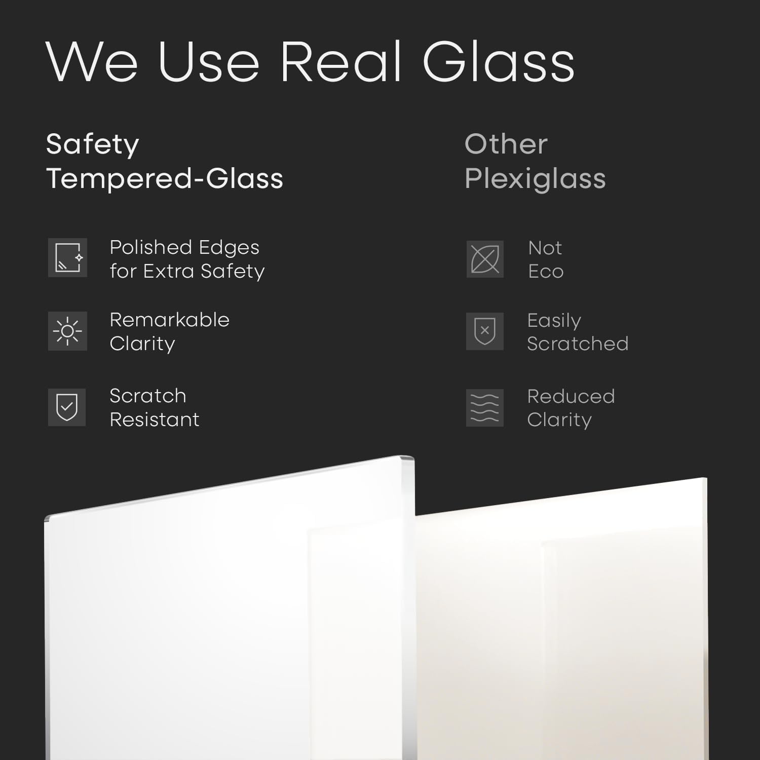 Homeforia Navy Blue Frame 8x8, High End Metal 8 x 8 Square Picture Frames with Mat 6 x 6 Art, 8x8 Photo Frame Matted to 6x6 inch Print, 8by8 Wall or Tabletop Frames, Tempered Glass, Wall Kit, Set of 2