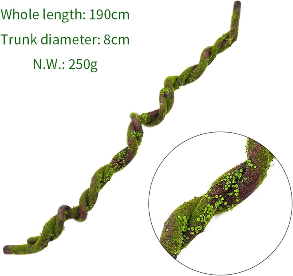 74.8" Big EVA Foam Soft Artificial Tree Branches Thick Trunk Twig Fake Vines Liana Rattan Garland For Wall Hanging Backdrop Wedding Home Hotel Garden X'mas Christmas Thanksgiving Decoration