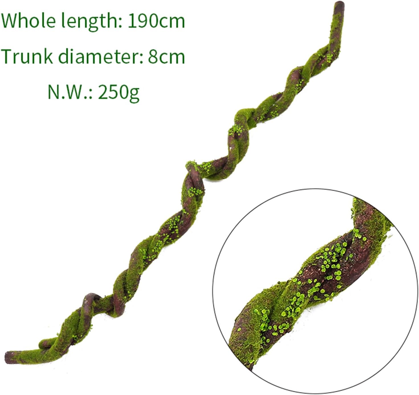 74.8" Big EVA Foam Soft Artificial Tree Branches Thick Trunk Twig Fake Vines Liana Rattan Garland For Wall Hanging Backdrop Wedding Home Hotel Garden X'mas Christmas Thanksgiving Decoration