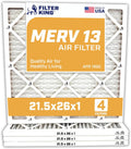Filter King 21.5x26x1 Air Filter | 4-PACK | MERV 13 HVAC Pleated A/C Furnace Filters | MADE IN USA | Actual Size: 21.5 x 26 x .75"