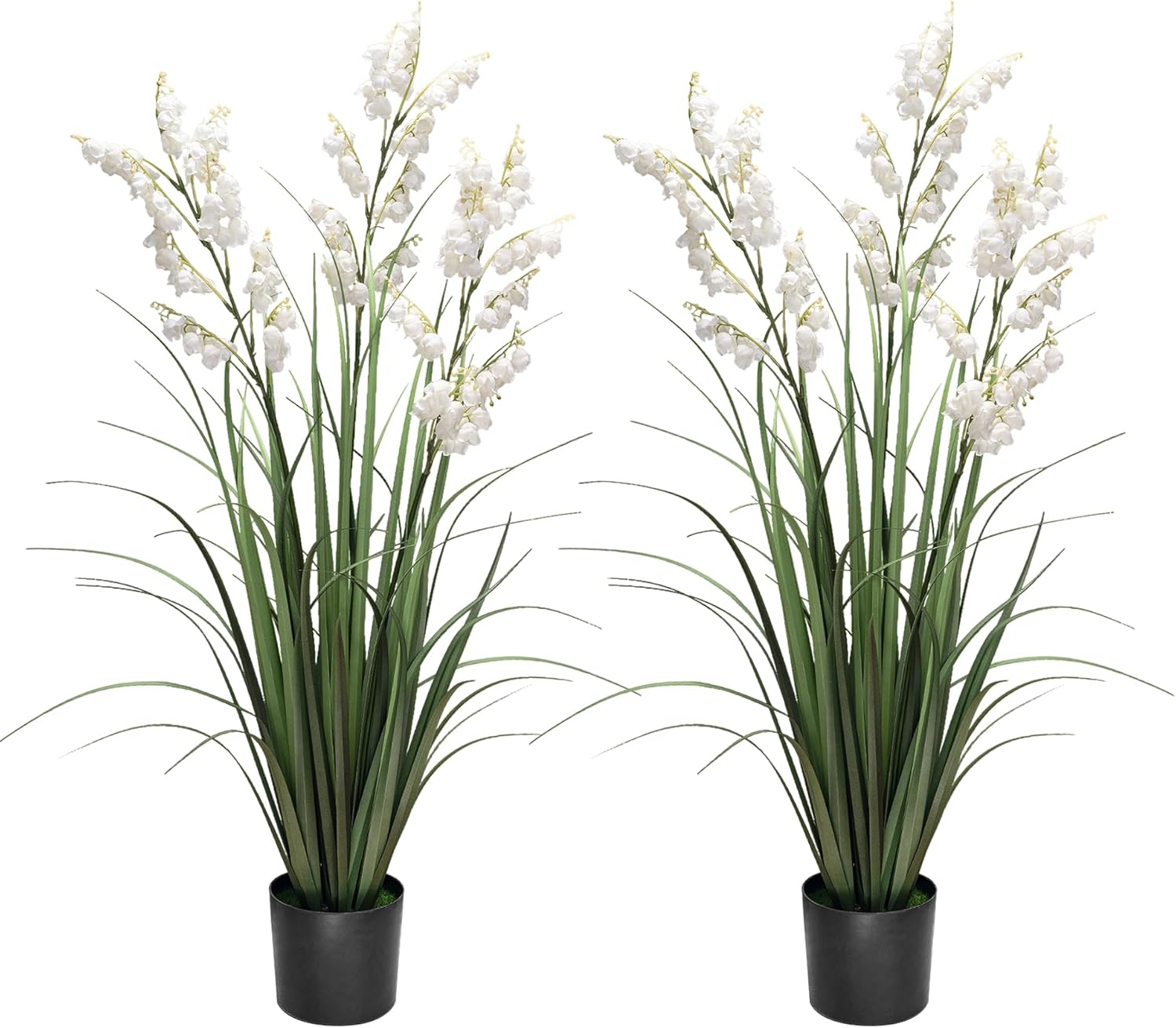 Fake Plants Home Decor Fake Flowers Artificial Plants Outdoor Tall Grass Plant Artificial Pampas Grass Decor Artificial Plants Indoor Fake Grass Living Room Decor Artificial Grass 36“2PCS White