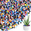 HappyFiller Mix Colored & Black Pea Gravel,Colorful Pearlized Stones for Succulent Cactus Aloe Plants, Bonsai Soil Cover,Terrarium Fairy Garden Landscape,Vase Fillers,Fish Bowl,Home Decor,3-6mm