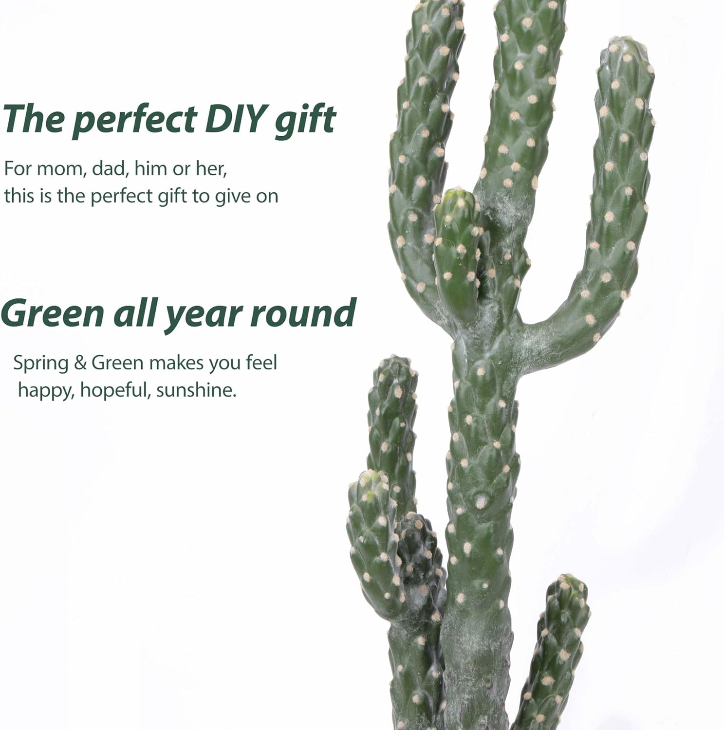 34Inch Artificial Cactus Faux Cacti Fake Cactus Saguaro Potted Plants for Indoor Outdoor Home Offices Store Decoration