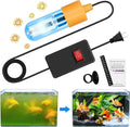 Aquarium Clean Light，3W Mini Submersible Light with UV Test Card,Double Tube Aquarium Water Clean Green Clear Waterproof Clean Lamp for Pond,Swimming Pool
