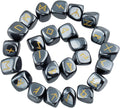 rockcloud Hematite Rune Stones Tumbled Engraved Lettering Crystal Set for Wicca Crystals Healing Chakra Reiki