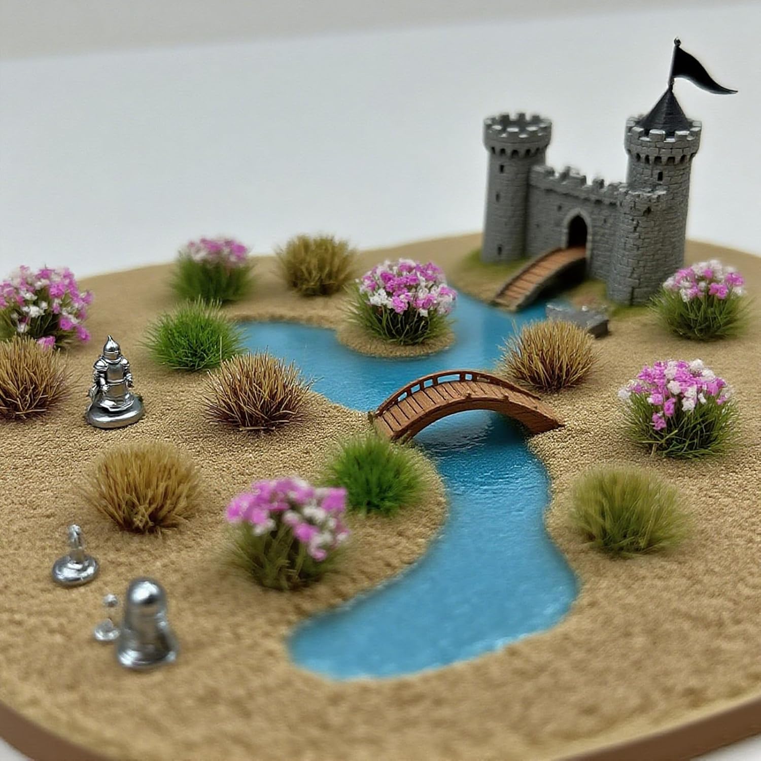 372 Pcs Static Grass Clusters, All Seasons Blend Miniature Grass Tufts for Railway Scenery, Train Layouts, Wargaming Terrain, Diorama Landscape (B)