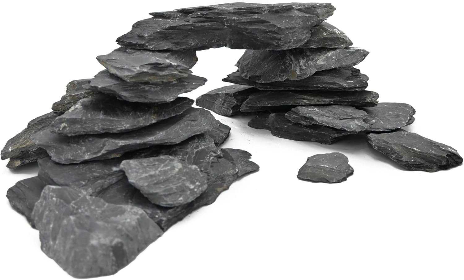 Aquarium Rocks 10lb Natural Slate Rock for Aquarium Landscaping Terrariums,Reptile Habitats & Creative Aquascaping Amphibian Enclosures 3-8 Inches