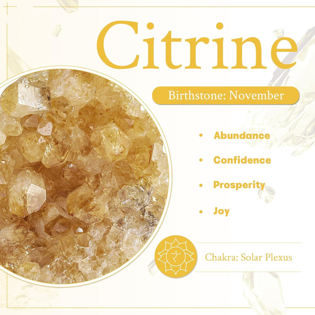 mookaitedecor Citrine Crystal Tree, Quartz Cluster Rainbow Titanium Crystals Base Bonsai Money Tree for Wealth and Luck