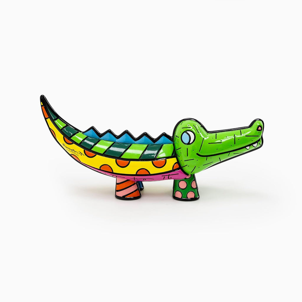 Britto Collectible Figurine - Iconic Art Figurine, Decorative Displays for Modern Home Decor | Designed by Iconic Artist Romero Alligator (Multicolor)