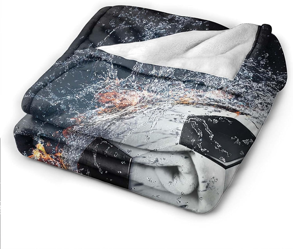 Soccer Throw Blanket Sports Soccer Stuff Gifts for Kids Girls Boys Adults Women Man Soft Cozy Warm Plush Fluffy Fuzzy Fleece Blanket Decor 40''X50''