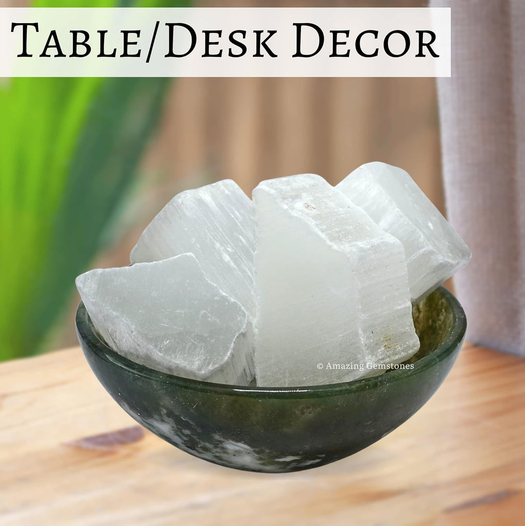Amazing Gemstone Selenite Crystal Raw Stones for Healing - 1 lb Bulk Selenite Sticks Healing Crystals for Protection, Crystal Grid, Energy Piedra Selenita Original Gift
