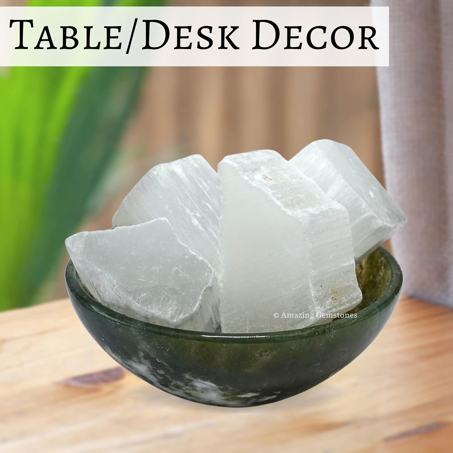 Amazing Gemstone 2 Pieces Selenite Raw Crystals and Healing Stones, Natural Rocks for Tumbling and DIY Raw Stones and Crystals