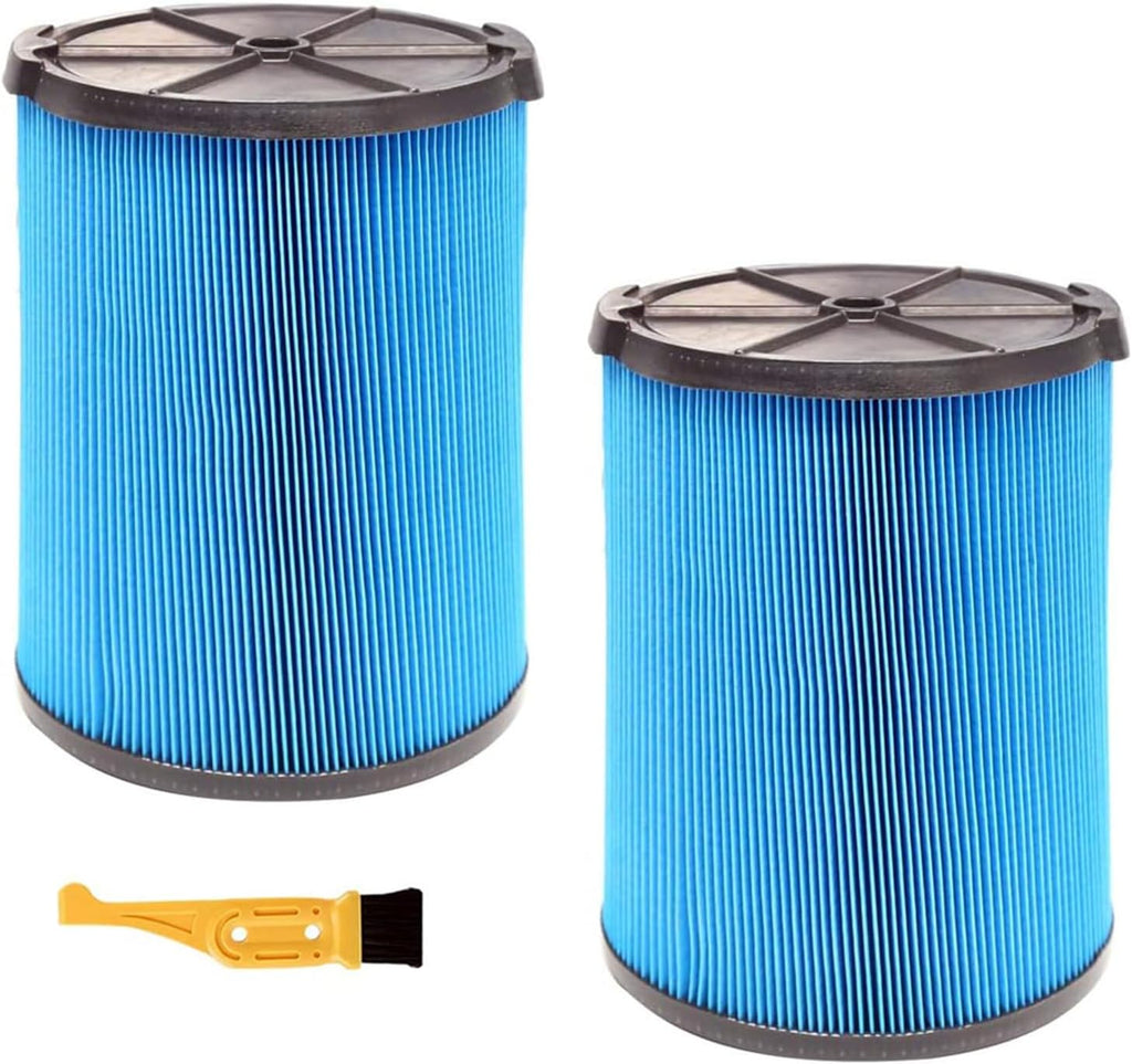 2 Pack VF5000 Filter Replacement Fits for Ridgid 6-20 Gallon Wet Dry Vacuums, 3-Layer Pleated Vacuum Filters compatible with WD1450 WD0970 WD1270 WD06700 WD1680 RV2400A