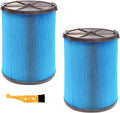 2 Pack VF5000 Filter Replacement Fits for Ridgid 6-20 Gallon Wet Dry Vacuums, 3-Layer Pleated Vacuum Filters compatible with WD1450 WD0970 WD1270 WD06700 WD1680 RV2400A