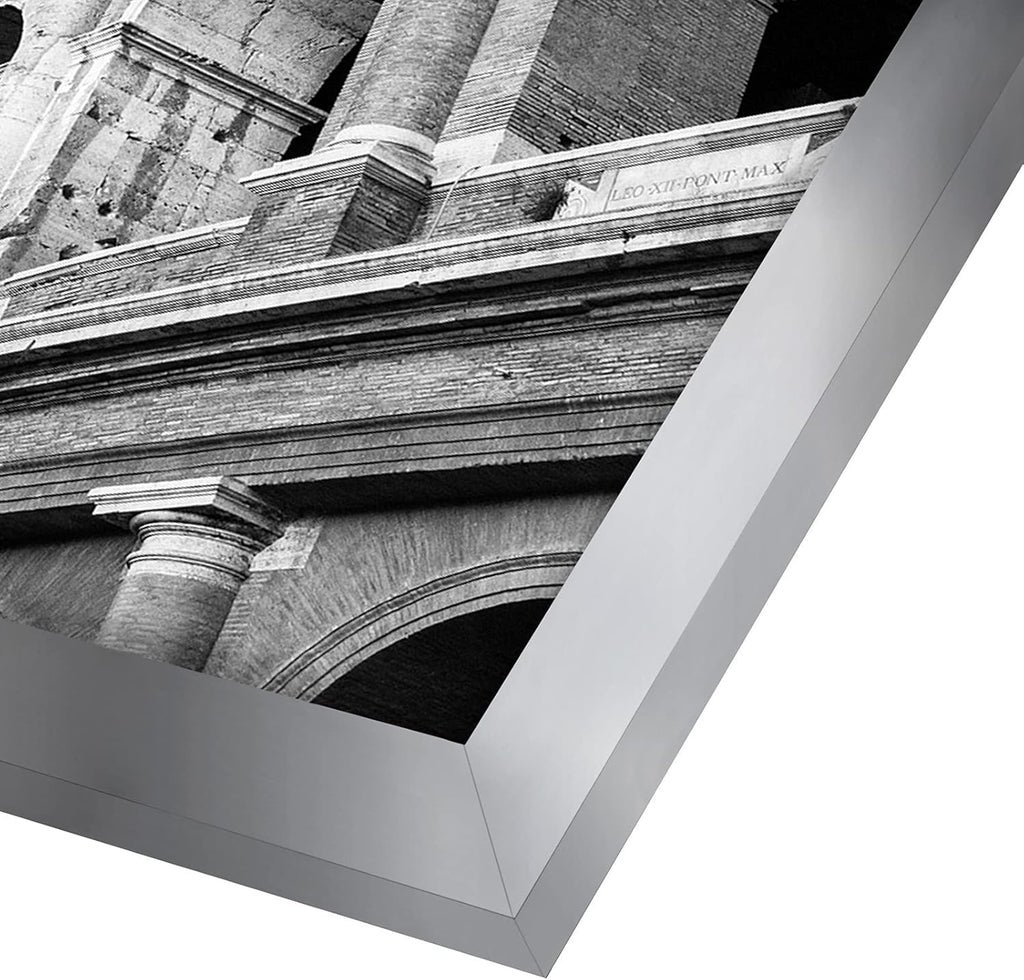 Americanflat 20x24 Picture Frame with Polished Plexiglass - Silver Picture Frame - Wide Photo Frames Made of Engineered Wood for Vertical or Horizontal Wall Display - Epic Collection - Silver