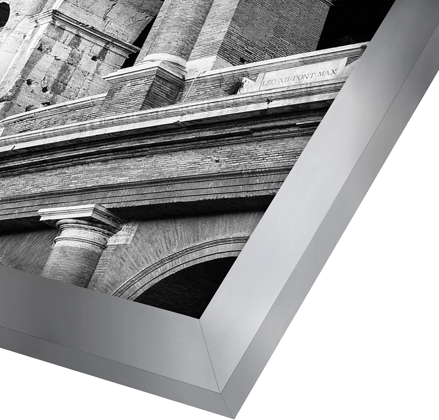 Americanflat 20x24 Picture Frame with Polished Plexiglass - Silver Picture Frame - Wide Photo Frames Made of Engineered Wood for Vertical or Horizontal Wall Display - Epic Collection - Silver