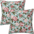 Blush Pink Rose Throw Pillow Covers Set of 2 Ultra-Soft All-Season Pillow Shams with Hidden Zipper,Durable for Sofa Bed Car Decor & Gift 18x18IN