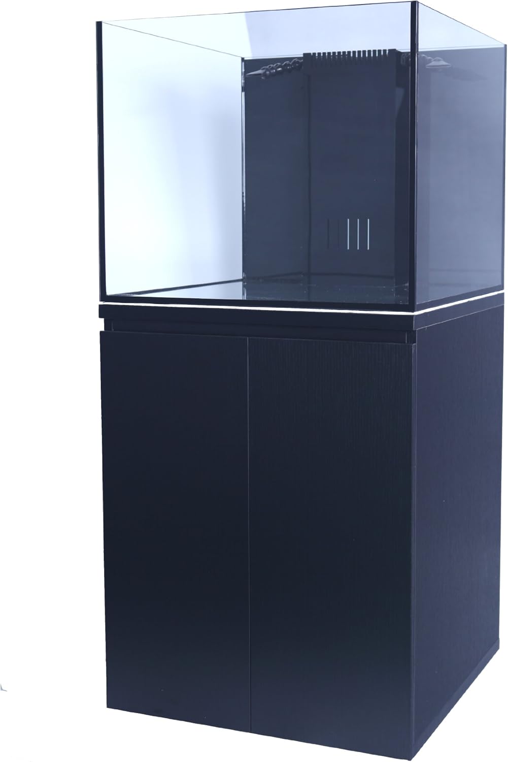 SCA 50 Gallon Starfire Glass Aquariums Complete Package Pnp System 24x24x20 10mm White Cabinet