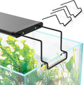 2 Pcs Aquarium Light Riser for Rimmed/Rimless Tanks, Aquarium Light High Holder Bracket, Steel Fish Tank Light Extenders Stands for LED, Light Riser for Aquarium -Black (Width 4.3 inch)