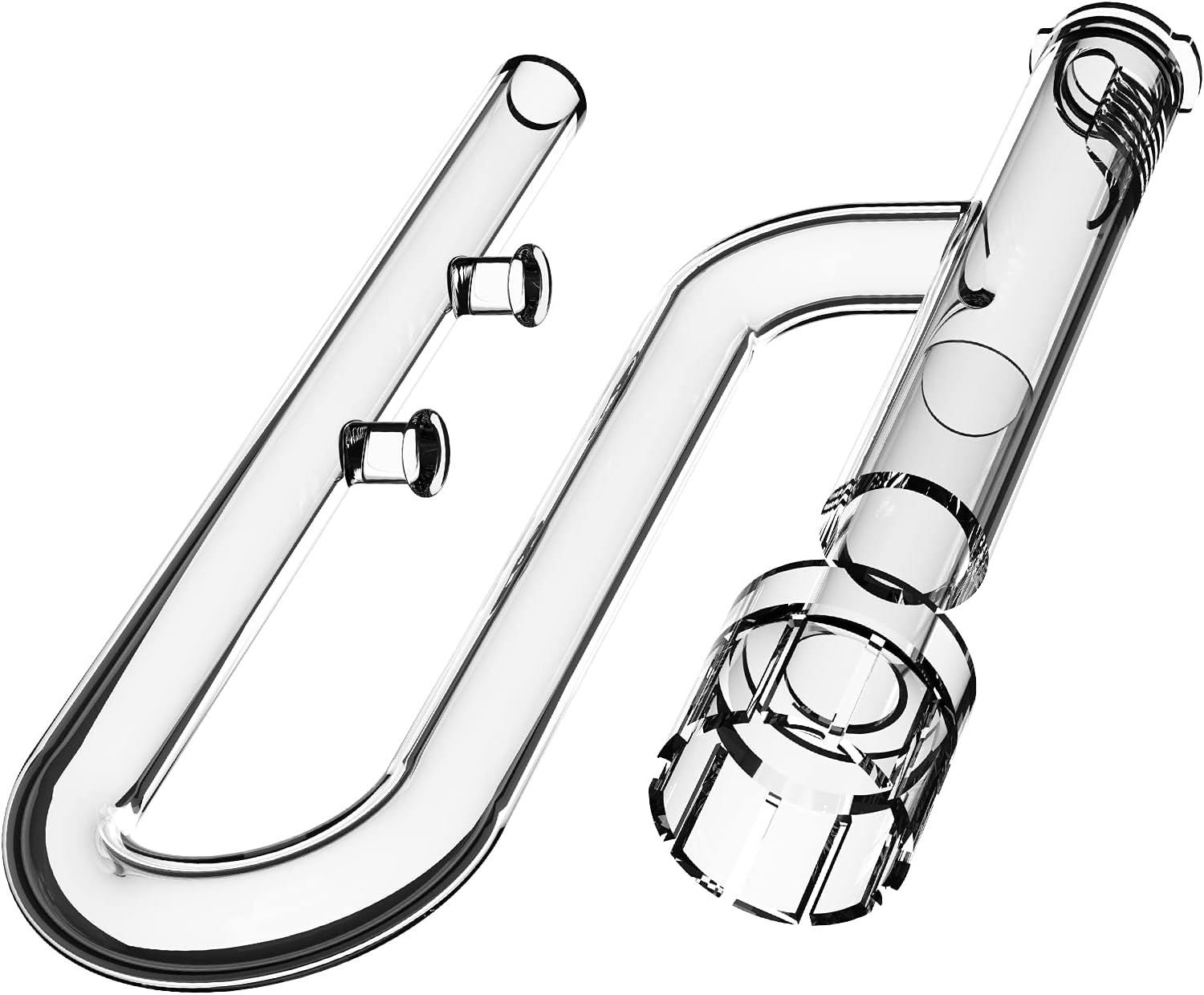 FZONE Aquarium Glass Mini Skimmer Lily Inflow and Outflow Sets for Mini Nano Tanks Filter Pipes(for 1/2inch Tubing)