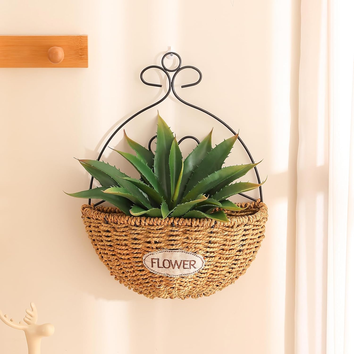JUSTOYOU Large 12.5" Artificial Succulents Aloe Plants Real Touch Fake Flowers Unpotted for Home Wedding Festival Arrangement (4, Green)