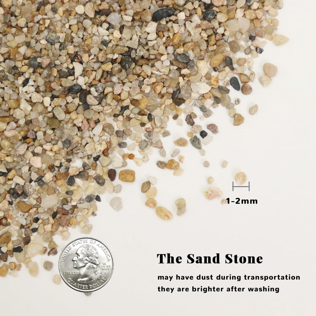 Silica Gravel, Multi-Purpose Mixed Silica Sand for Aquarium Subatrate, Fire Pits, Garden Landscaping, Decorative Sand for Vase Filler, Candle, Wedding, Home Decor, 20LB,