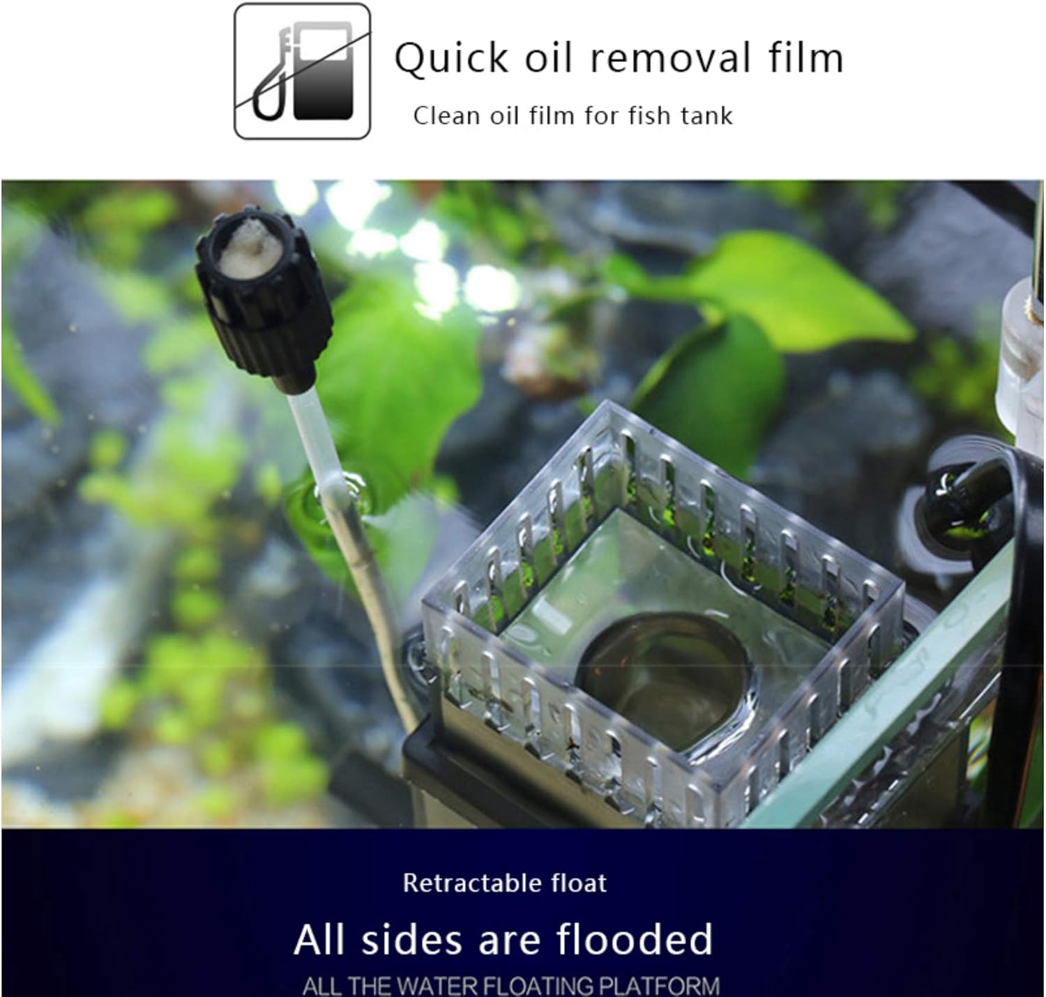 Marine Color Aquarium Surface Protein Skimmer 5W JY03 Aquarium Oil Film Processor JY-03 Oil Removal Filter Fish Tank Filter