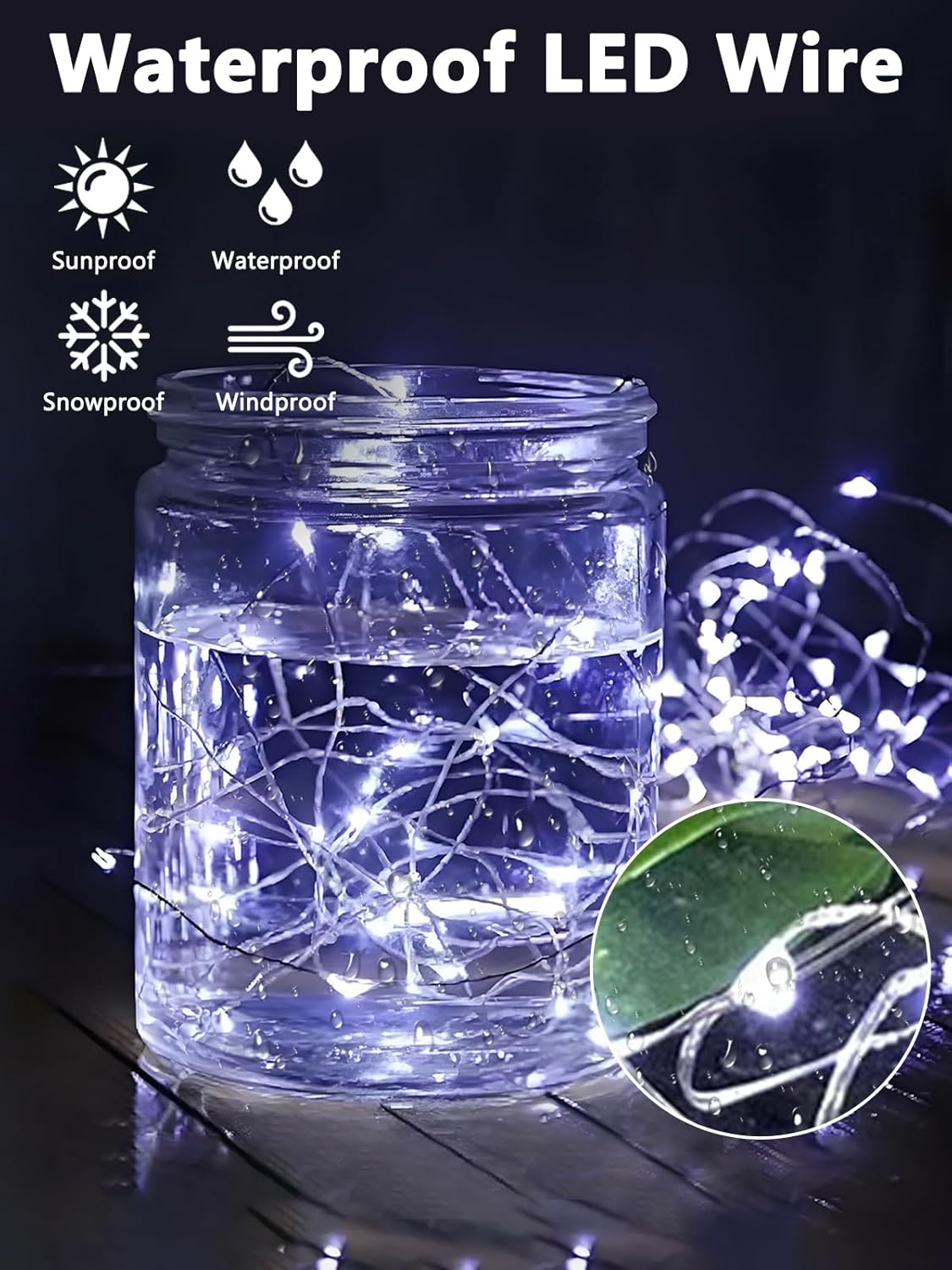 6 Pack Fairy Lights Battery Operated with Remote Control Timer, 26 FT 80 LED String Lights Outdoor Indoor, 8 Modes Twinkle Lights for Christmas Party Wedding Birthday Bedroom Décor (Cool White)