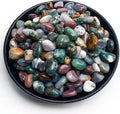 Polished Ocean Jasper Crystal Chips Set, 0.4", 128 Pcs - Handpicked Tumbled Stones and Crystals Bulk for Healing, Reiki, Meditation, Witchcraft and Home Decor