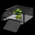 XXL Turtle Basking Platform for Aquatic Turtles, Extra Extra Large for over 180 Gallon Tank, Fits 23-29'' Wide Aquarium, Acrylic Turtle Topper &Dock Tank Accessories, Non-Slip Ramp&Escape-Proof Design