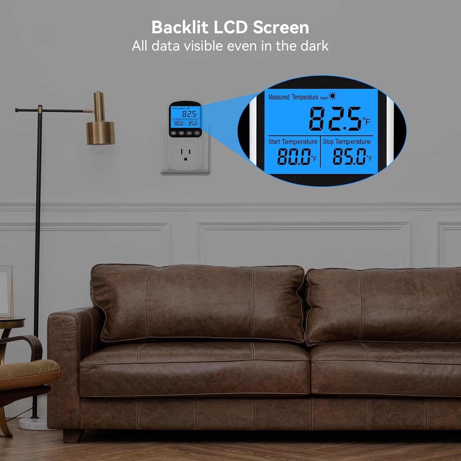 INKBIRDPLUS Temperature Controller Outlet, Smart Heating Cooling Control with 4 Timing Modes, Backlit LCD, Calibration, Ideal for Reptile, Incubation, Aquarium, Home Brewing (TC+CD)
