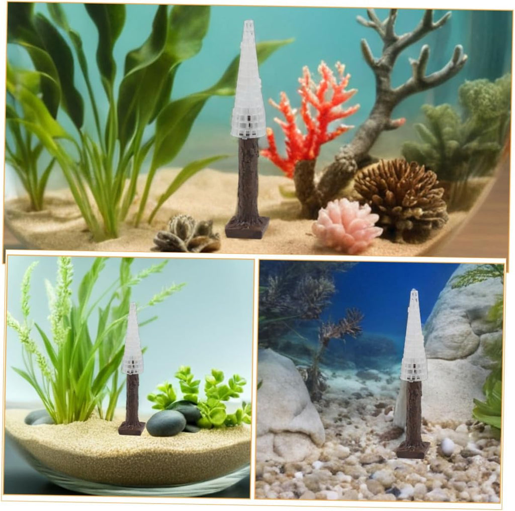 2pcs Artificial Christmas Moss Trees Aquarium Decoration Fish Tank Plant Ornaments Holiday-Themed Fish Habitat Enhancer Suitable for All Tank