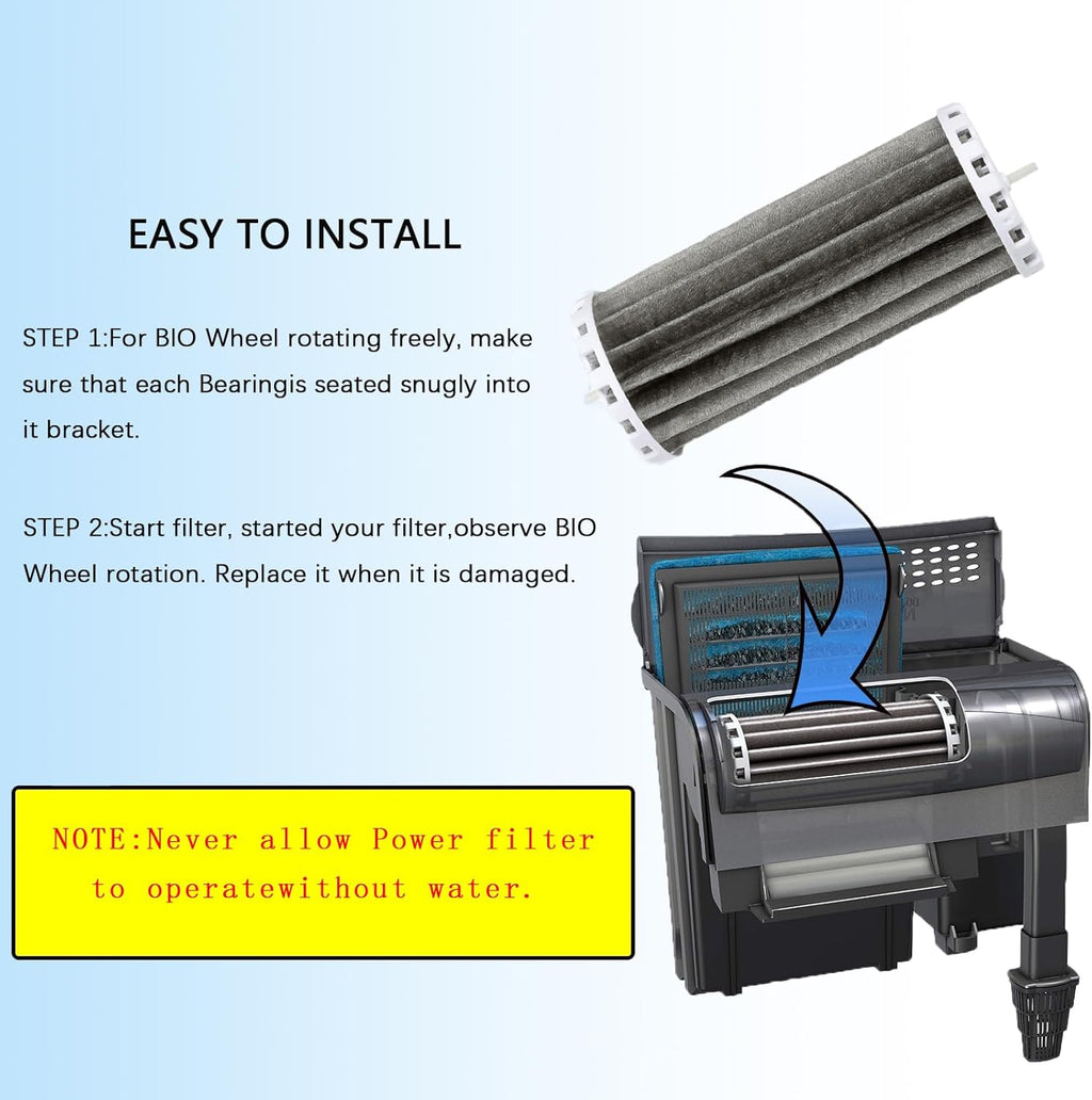 Aquarium Filter for Penguin PRBW2350B 200 350 Fish Tank,Power Filter for Bio Wheel Assembly 200B 350B(2 Pcs)