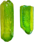 Amazing Gemstone 2 Pieces Apple Aura Quartz Raw Pencil Points Crystals and Healing Stones, Natural Rocks for Meditation and DIY Raw Point Stones and Crystals