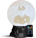 Personalized Retirement Moon Lamp with Custom Photo & Text | 3D Printed LED Night Light | Police, Military, Veteran, Teacher, Nurse Retirement Gift | Custom Farewell Keepsake for Men & Women