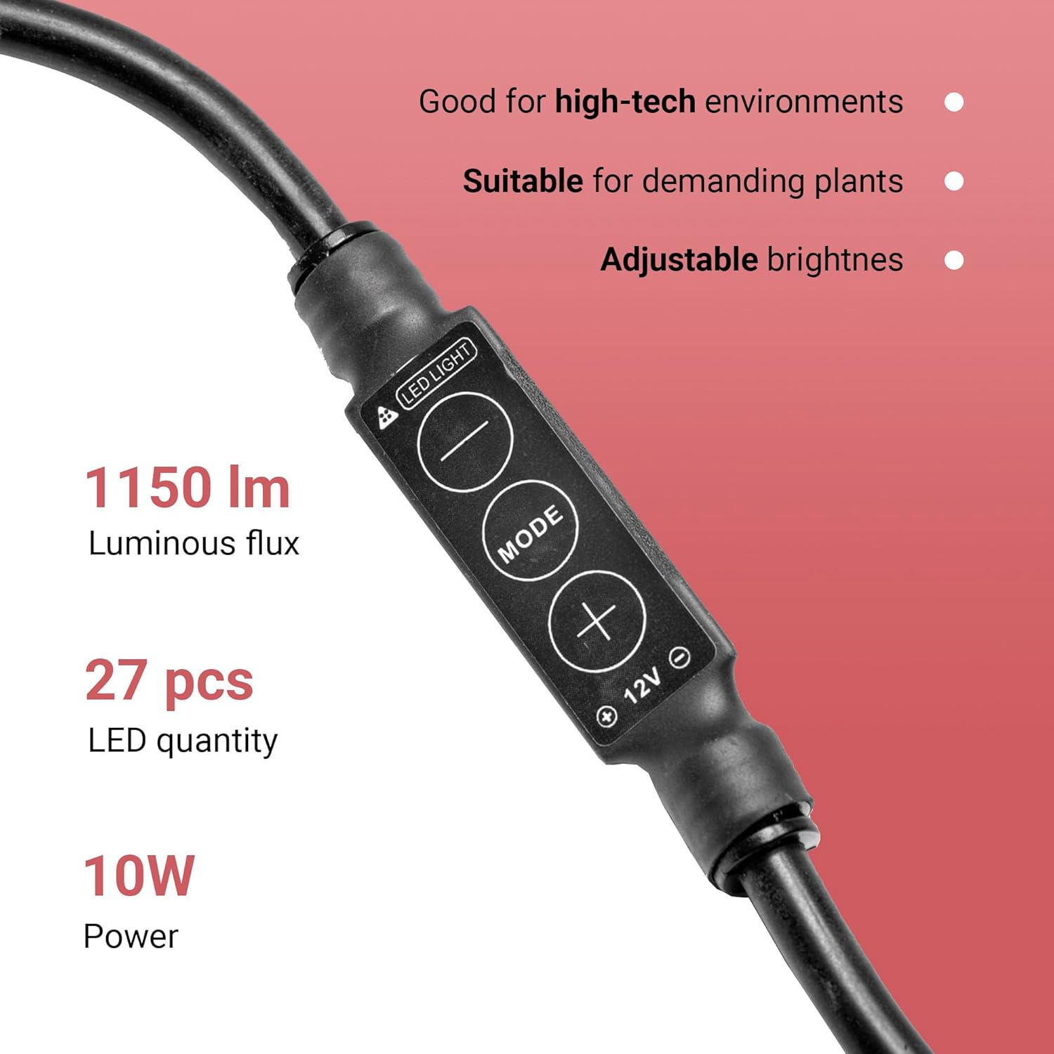 Chihiros C251 Aquarium LED Light - Fish Tank Light for Small Aquarium - Compact LED Fish Tank Lights - Energy-Saver Aquarium Lights - Aquarium Light with Dimmer