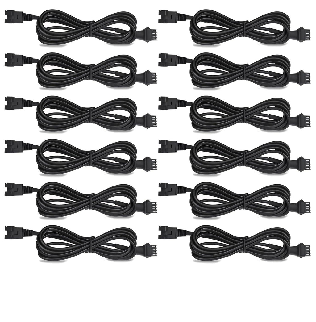 12 Pcs 4 Pin 60 inch LED Rock Light Extension Cable, Rock Light Extension Wire 4 Pin RGB Connector with High-Purity Copper & PVC Insulation for Motorcycle, ATV, Car,Trucks, RV & Neon Strip