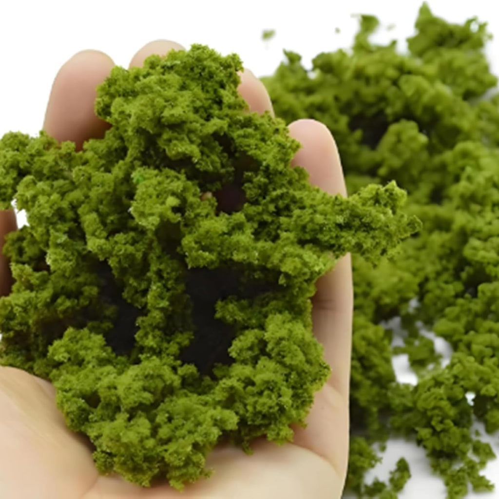 Tree Powder for DIY Model Trees Basing Material Plant Tufted Terrain Model for DIY Miniature Model Shrub Bushy Tuft, Building Model Railway Fairy Garden Diorama Scenery（Light Green）