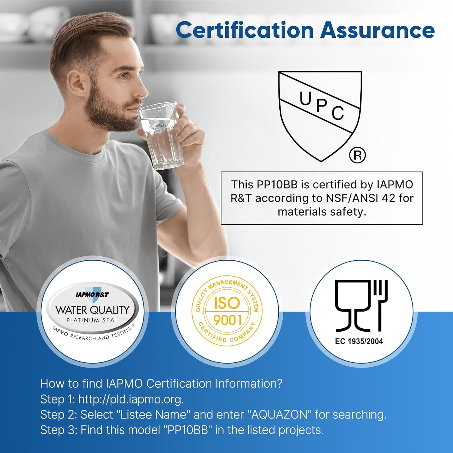 PUREPLUS 5 Micron 4.5" x 10" Whole House Water Filter Combo Kit with Sediment, KDF & Activated Carbon Block Filter, Replacement for RFC-BBSA, HD-950, WFHD13001B, WFHDC8001, FXHTC, GXWH40L,1PACK