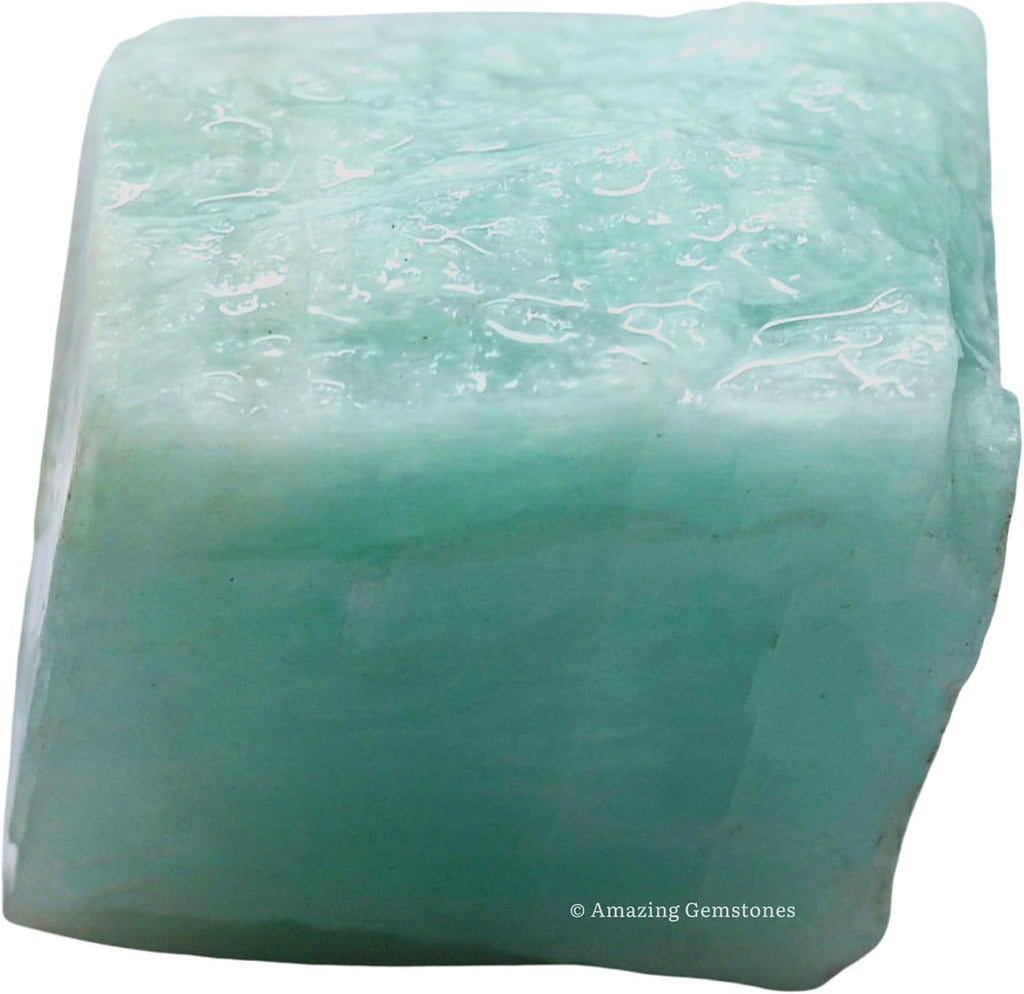 Amazing Gemstone Amazonite Raw Crystals and Healing Stones, Natural Rocks for Tumbling and DIY Raw Stones and Crystals (1 lb)