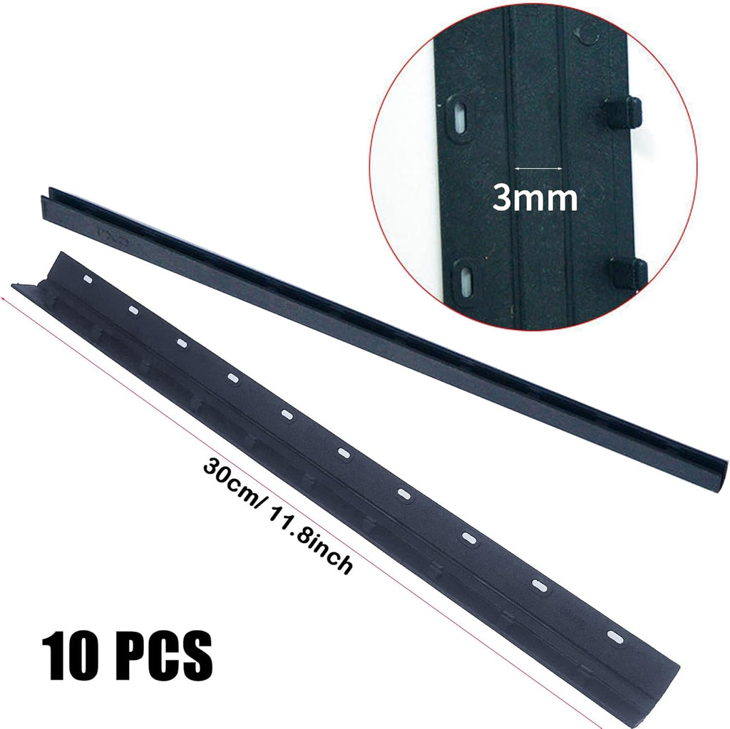 Allazone Plastic Mesh Sheets for Embroidery, 5 PCS 13 x 19.7In Black Mesh Fish Tank Divider and 10 PCS Binding Bars Sliding Bars for Fish Tank, Embroidery Crafting Knit Crochet Projects