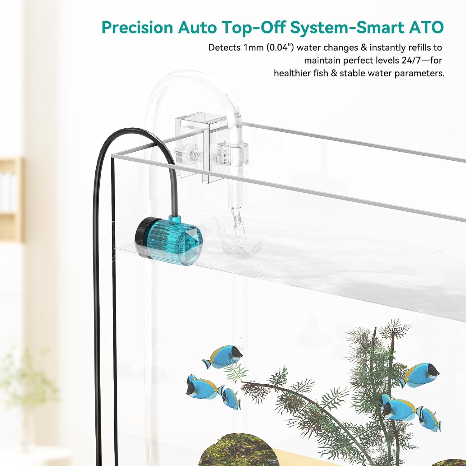 Auto Top Off System ATO Saltwater Aquarium,Water Top Off System for Aquarium,Reef Tank＆Fish Tank- Blue