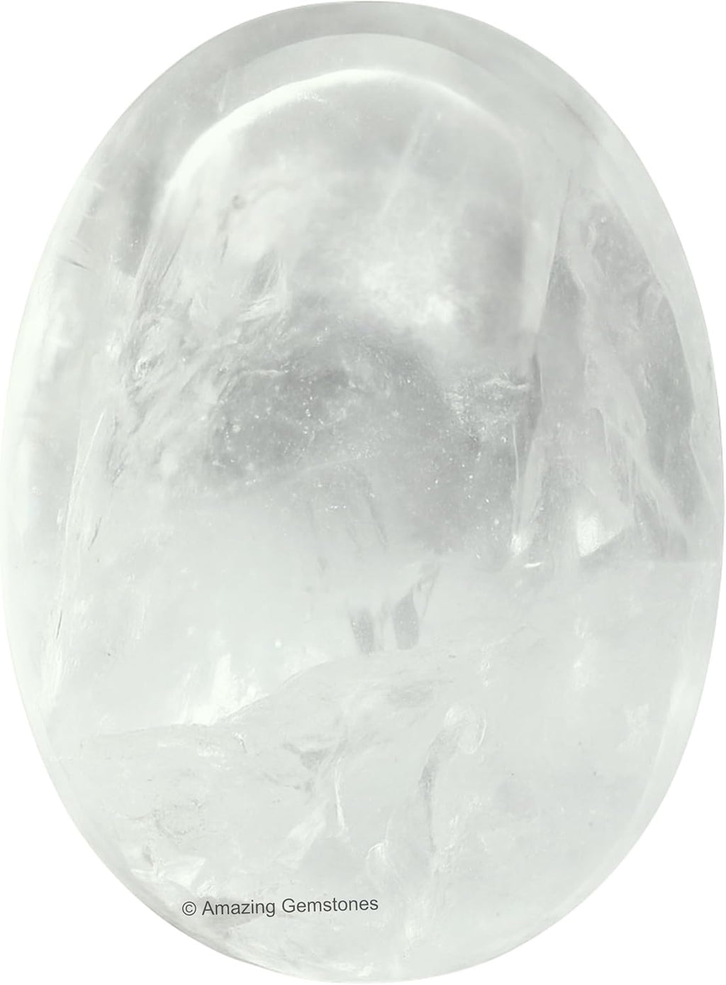Amazing Gemstone Clear Quartz Crystals and Healing Stones - Large Palm Stone Crystals Piedra - Crystal for Good Luck, Balanced Positive Energy, Meditation - Unique Stocking Stuffers & Birthday Gifts