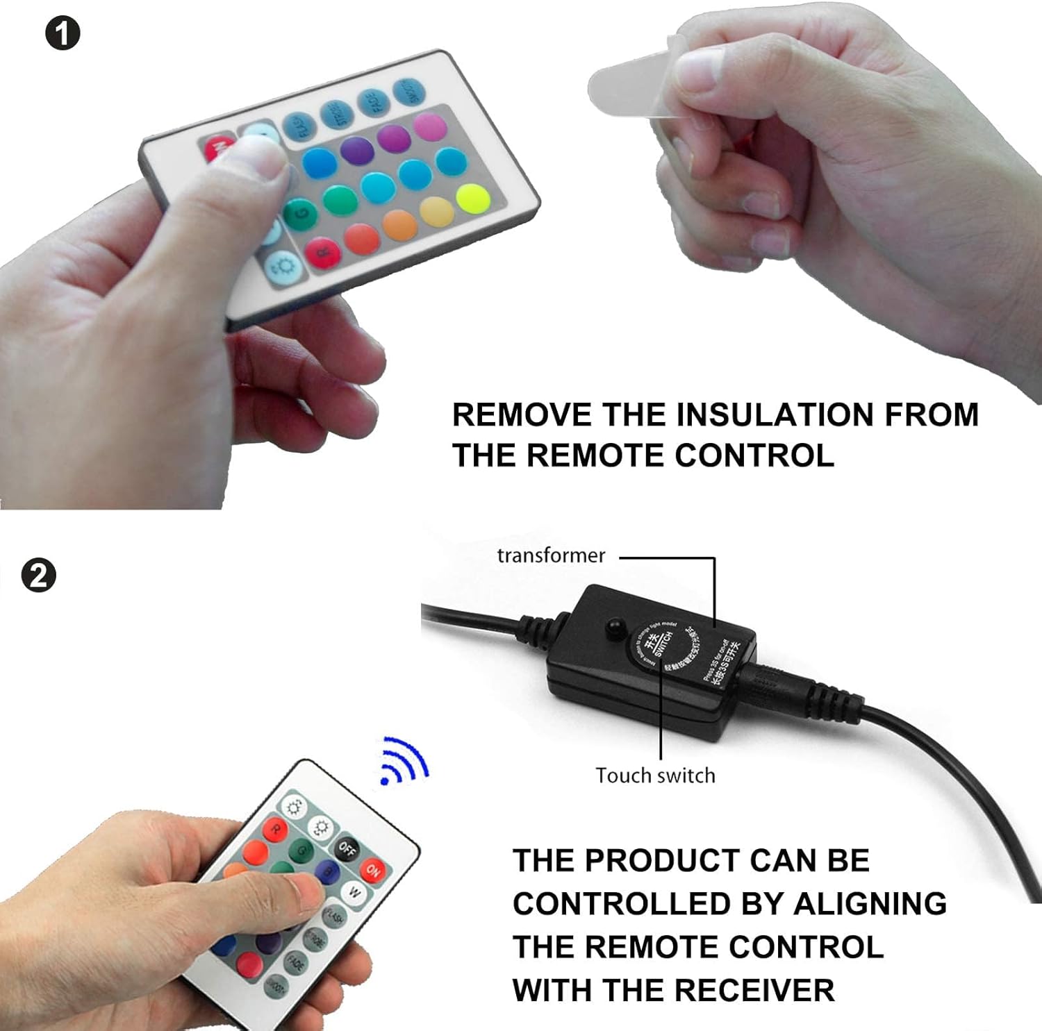 26.4 inch Submersible Aquarium Light, Fish Tank Light with Air Bubble Hole, RGB Color Changing Brightness Adjustable IP68 Waterproof Remote Control LED Light for Aquarium Fish Tank
